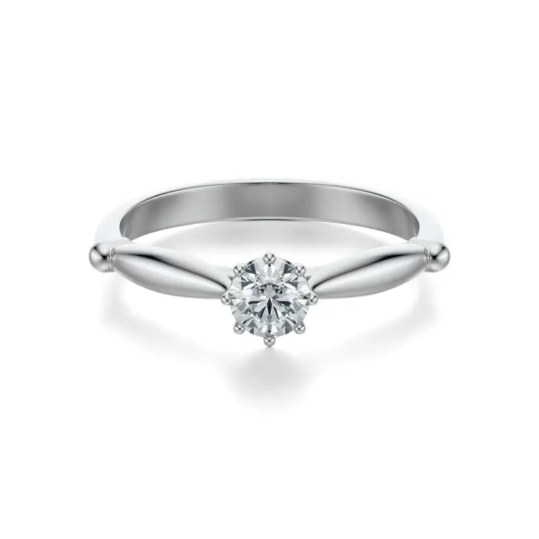 Pierścionek z białego złota z diamentem AJPZ_095